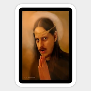 praying fenriz Sticker